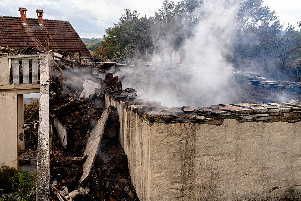 Professional Fire Damage Restoration technician working in Morristown, NJ